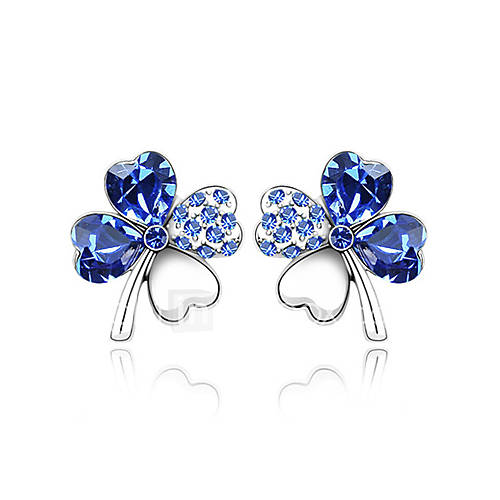 High Quality Alloy And Crystal With Platinum Plated Earrings More Colors Available