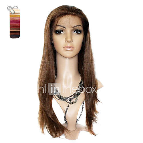 Full Lace Long Silky Straight 100% India Reme Hair Wig Multiple Colors To Choose