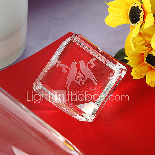 Personlized Crystal Table Display Keepsake