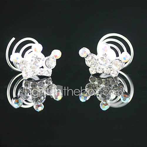 2 Pieces Gorgeous Rhinestones Bridal Pins Wedding Headpieces