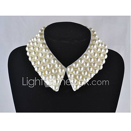 Womens Vintage Pearl Collar Necklace