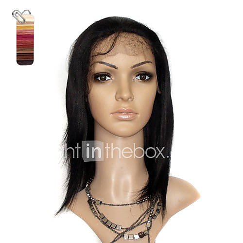 Full Lace Short Yaki Straight 100% India Reme Hair Wig Multiple Colors To Choose