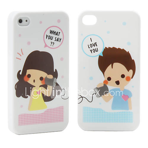 Twin Pack Protective Hard Back Case for iPhone 4 (Calling)