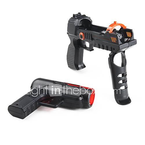 2 in 1 Light Gun Pistol Adapter for PS3 Move (Black)