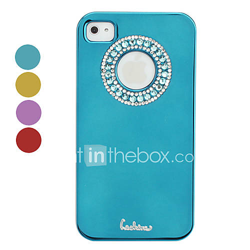 Protective Electroplated Diamond Circle Design Back Case for iPhone 4 / 4S