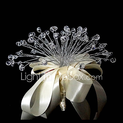 Elegant Free form Crystal Wedding Bridal Bouquet