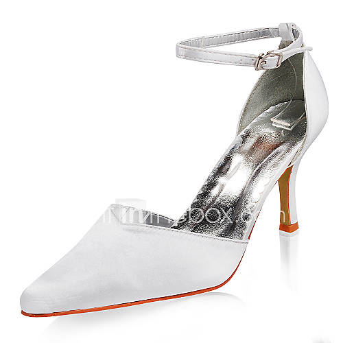 Top Quality Satin Upper High Heel Closed toes With Wedding Bridal Shoes
