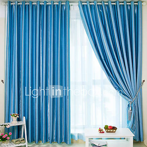 (Two Panels) Energy Saving Solid Classic Curtain