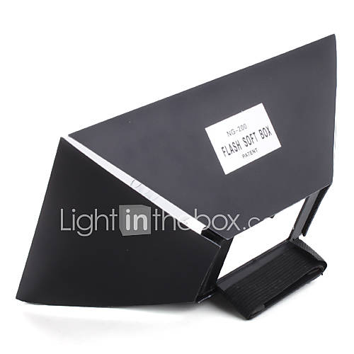 Universal Flash Diffuser/Softbox for Canon, Nikon and Sony Cameras (Black)