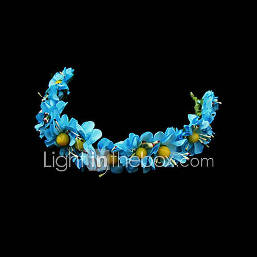 Blue Daisy Flower Girl Garland/Headpiece