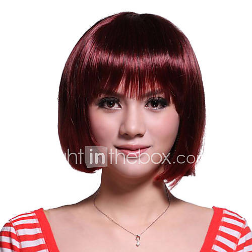 Capless Short Red Top Grade Quality Synthetic Hair Wig