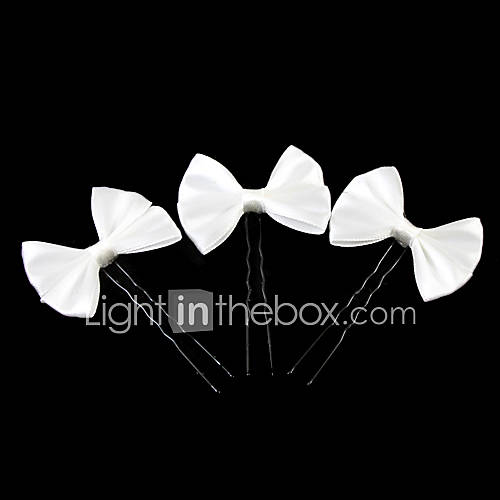 Lovely Satin Bow Flower Girl Hairpins/Headpiece (Set of 3)