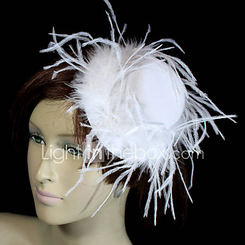 Gorgeous Velvet And Feather Bridal Hat/Headpiece