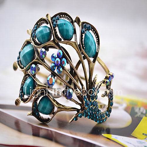 Womens Turquoise Peacock Bracelet (Inner Dia6.5CM)