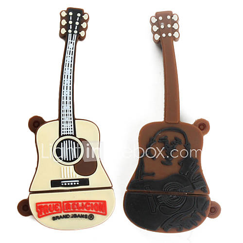 1GB Guitar Style USB Flash Drive (Brown)