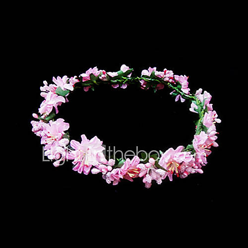 Pink Flowers Flower Girl Garland/Headpiece