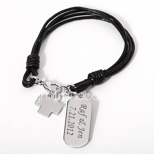 Personalized Bracelet With Cross Charm