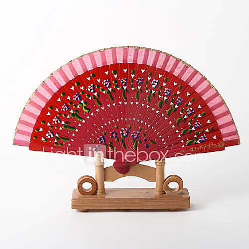 Spanish Style Red Fan (Set of 4)