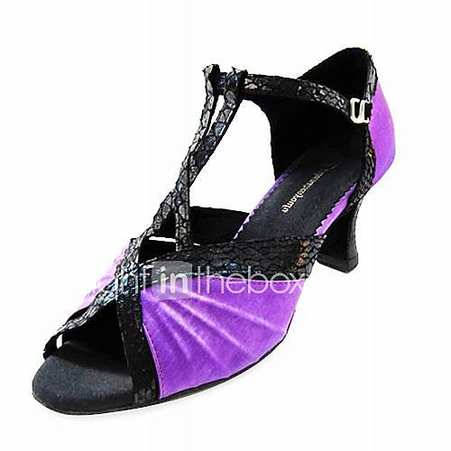 Customized Womens Satin Latin/Ballroom T strap Dance Performance Shoes (More Colors)