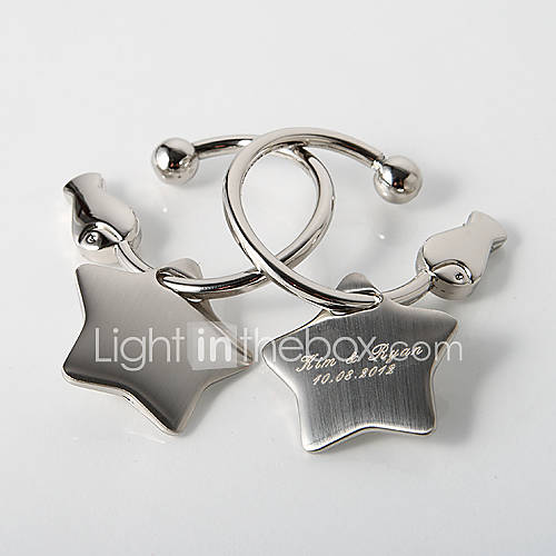 Personalized Star Key Ring (Set of 4)