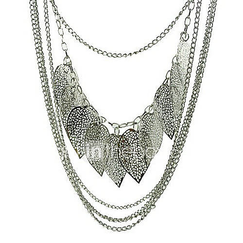 Silver Leaves Necklace