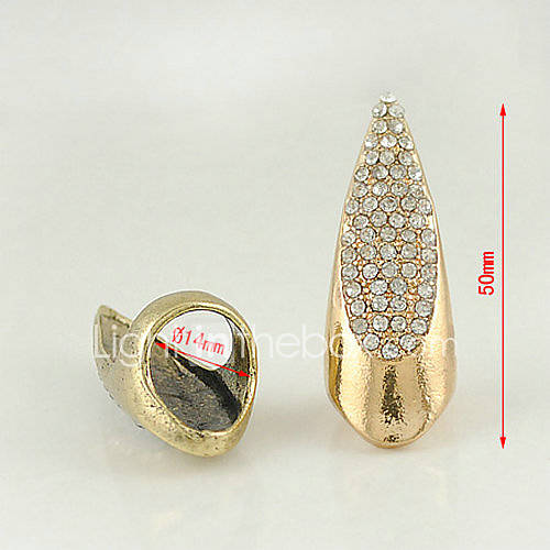 Rhinestone Fingernail Ring