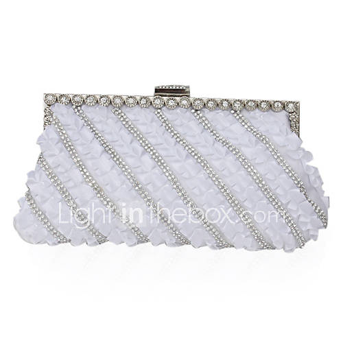 Silk With Rhinestone Clutch/Evening Bag (More Colors)