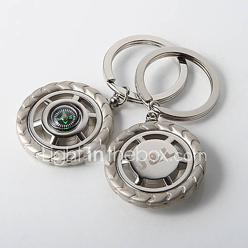 Personalized Compass Key Ring – Run On The Wheels (Set of 4)