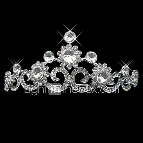 Artistic Alloy With Rhinestone And Pearl Bridal Tiara