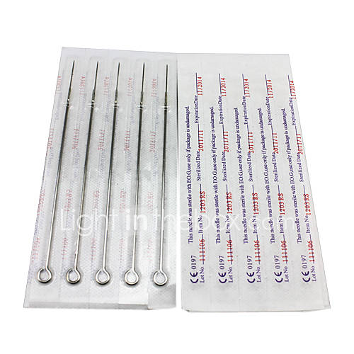 50PCS Sterile Stainless Steel Tattoo Needles 25 3RS 25 5RL