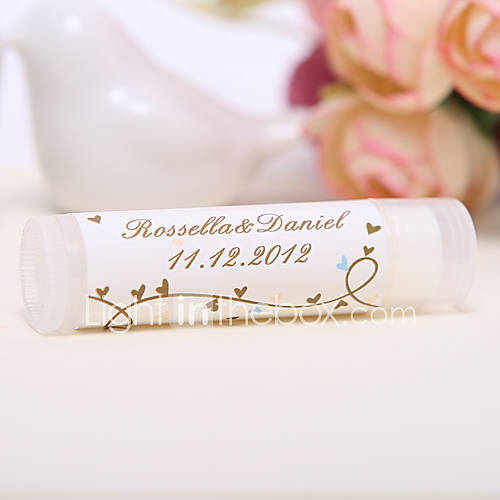 Personlized Lip Balm Tube Favors   Branch (Set of 12)