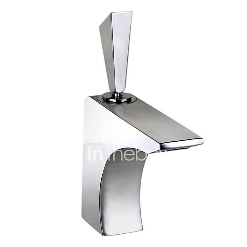 Contemporary Stainless Steel Bathroom Sink Faucet Brushed Finish