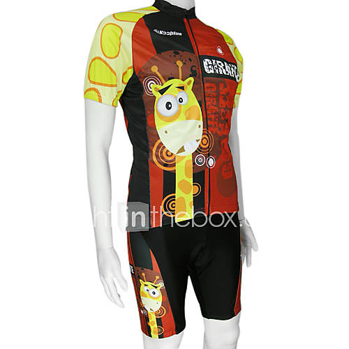 100% Polyester and Quick Dry Mens Cycling Short Suits (Giraffe)
