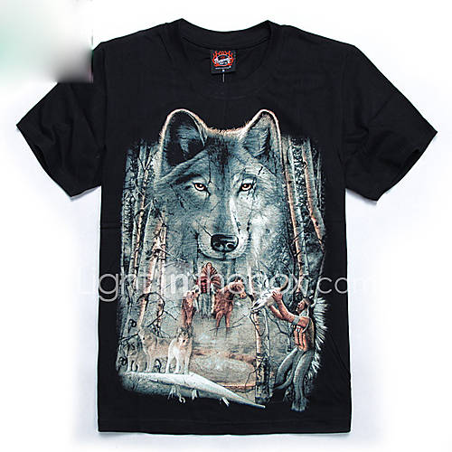 Fluorescence Wolf Short Sleeve T shirt