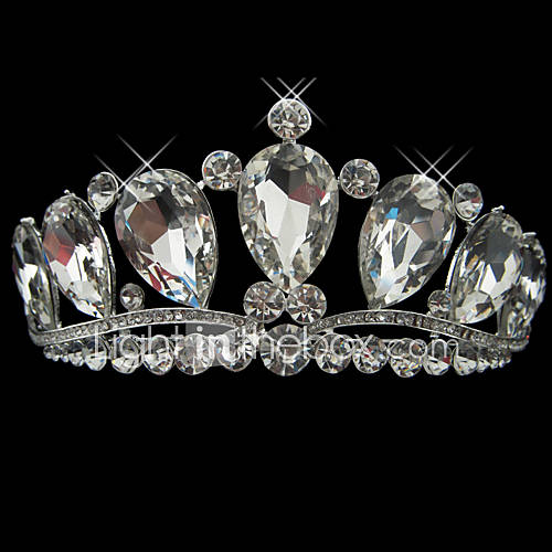 Fine Alloy With Rhinestone And Pearl Bridal Tiara