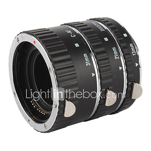 High Quality 3 Piece Macro Extension Tube Set for Cannon EOS   Black