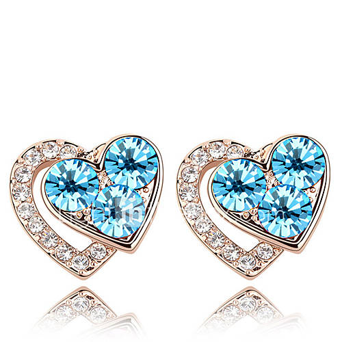 Heart And Diamond Studded Ear Nails