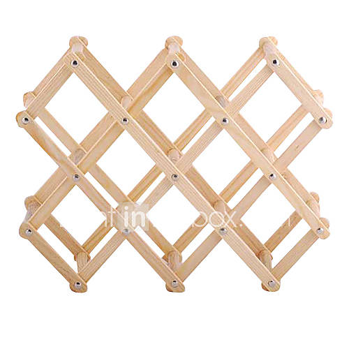 Solid Wooden Folding Wine Rack