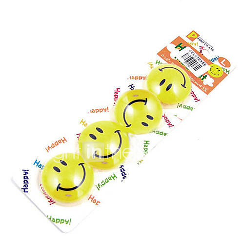 Smiley Face Fridge Magnet (4 Piece)