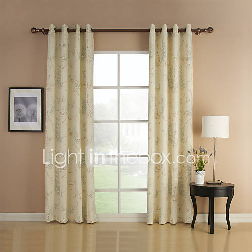 (One Pair) Country Grape Garden Print Energy Saving Curtain