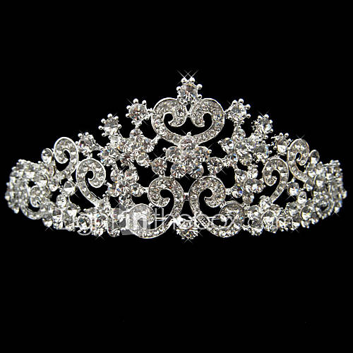 Magic Alloy With Rhinestone And Pearl Bridal Tiara