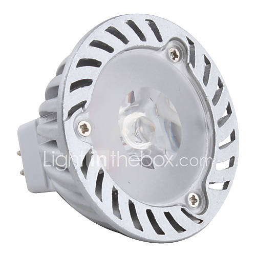 MR16 1x3W 180Lm 3000K LED Warm White Light Bulb 12V