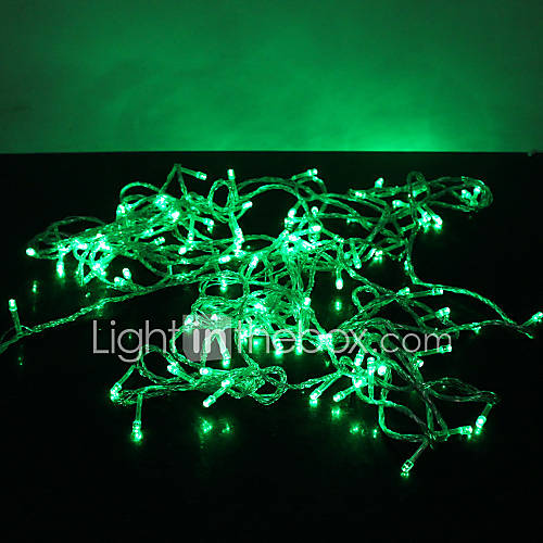 10M 100 LED Green Light 8 Sparking Modes Christmas String Fairy Lamp (220V)