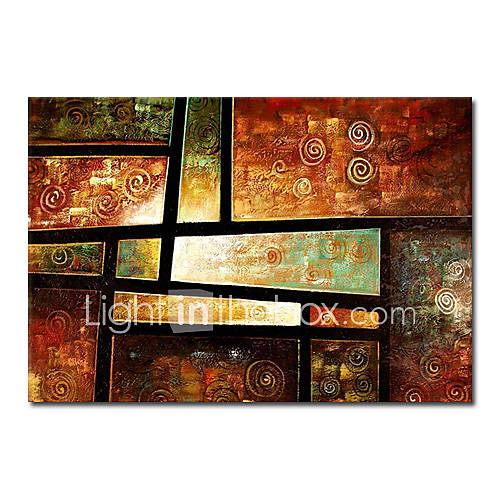 Hand painted Abstract Oil Painting with Stretched Frame