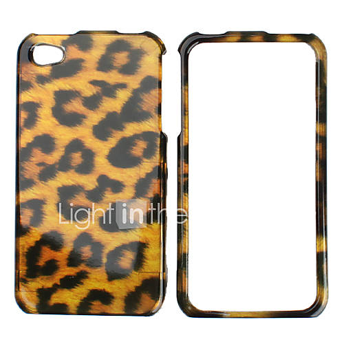 Leopard Skin Pattern Bumper and Case and Stand for iPhone 4 and 4S (Yellow)