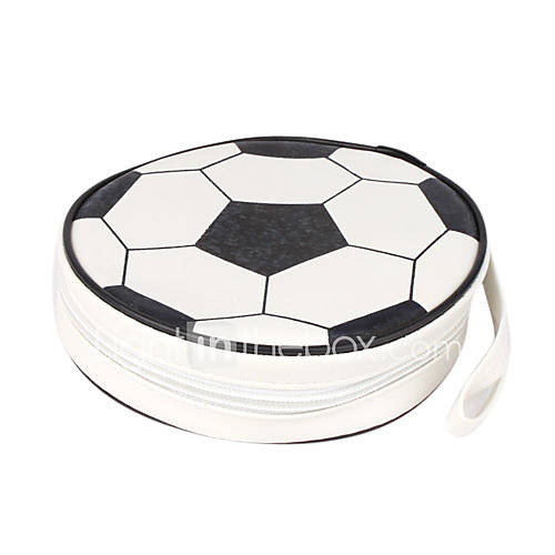 Football Design CD Case (For 24 CDs, White and Black)