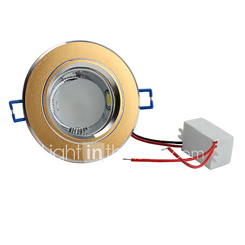 5.5W 5730 SMD 10 LED 500LM White Ceiling Spot Light Bulb Gold (Sanded, Half Frosted Glass Cover)