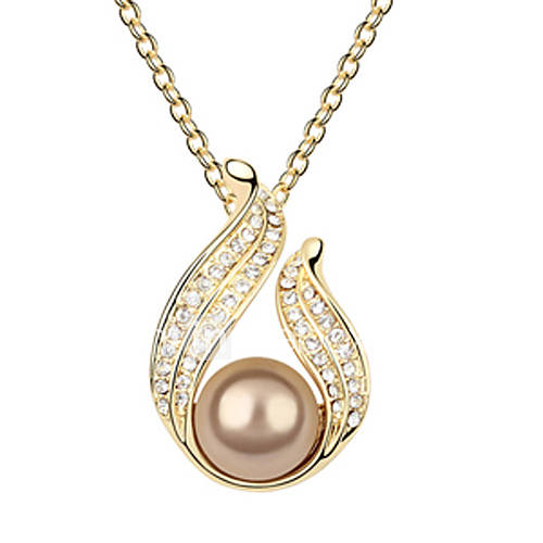 Gorgeous Gold High Quality Alloy Imitation Pearls Necklaces (More Colors)