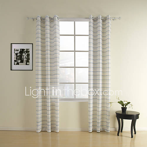 (Two Panels) Classic Stripe Polka Dots Kid Curtain