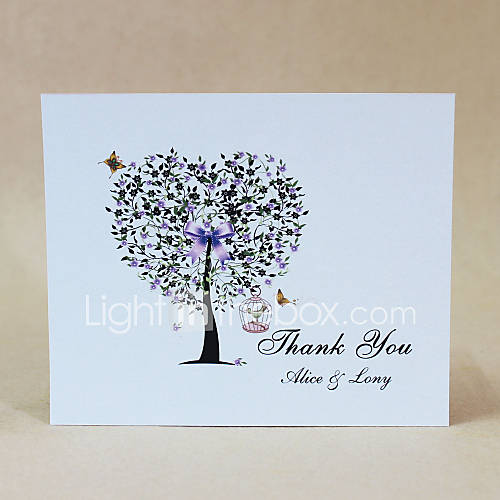 Thank You Card   Tree Of Heart   Set Of 50